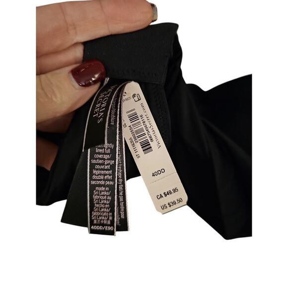 Victoria's Secret t-shirt lightly lined full coverage black underwire bra 40DD - Picture 4 of 5